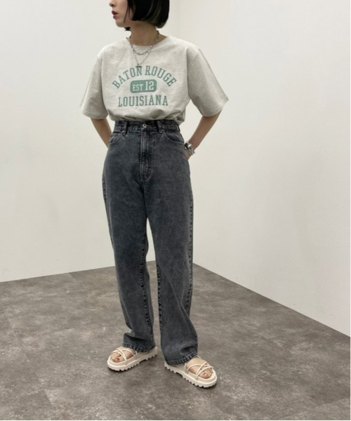 apres jour mignon（アプレジュールミニョン）の「カレッジプリントＴシャツ 【ZOZOTOWN限定アイテム】（Tシャツ/カットソー・レディース・ネイビー/杢グレー/ブラック/ナチュラル・フリー/X-LARGE）」の18枚目の写真