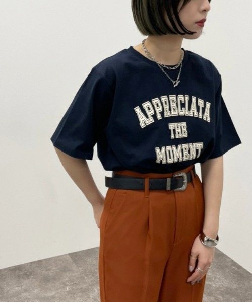 apres jour mignon（アプレジュールミニョン）の「カレッジプリントＴシャツ 【ZOZOTOWN限定アイテム】（Tシャツ/カットソー・レディース・ネイビー/杢グレー/ブラック/ナチュラル・フリー/X-LARGE）」の21枚目の写真