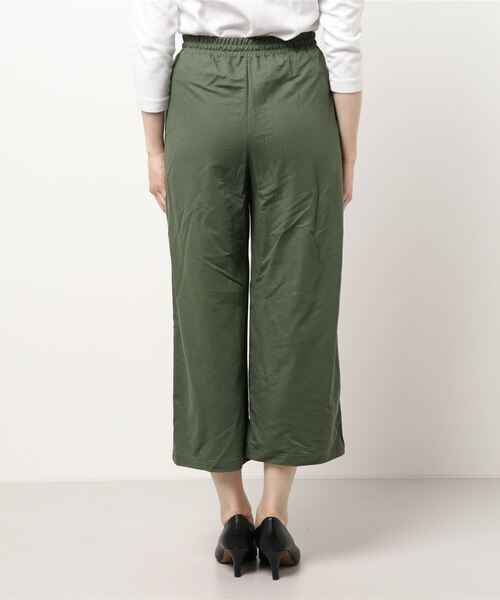 m.f.editorial（エムエフエディトリアル）の「エムエフエディトリアルレディース/m.f.editorial：Women　トレッチ鹿の子 セットアップ ワイドパンツ（セットアップアイテムございます）（その他パンツ・レディース・キャメル/カーキ・FREE）」の3枚目の写真