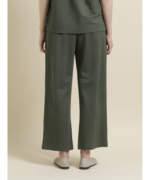 m.f.editorial（エムエフエディトリアル）の「エムエフエディトリアルレディース/m.f.editorial：Women　トレッチ鹿の子 セットアップ ワイドパンツ（セットアップアイテムございます）（その他パンツ・レディース・キャメル/カーキ・FREE）」の7枚目の写真