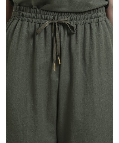 m.f.editorial（エムエフエディトリアル）の「エムエフエディトリアルレディース/m.f.editorial：Women　トレッチ鹿の子 セットアップ ワイドパンツ（セットアップアイテムございます）（その他パンツ・レディース・キャメル/カーキ・FREE）」の10枚目の写真