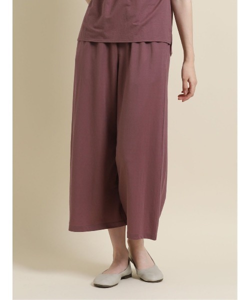 m.f.editorial（エムエフエディトリアル）の「エムエフエディトリアルレディース/m.f.editorial：Women　トレッチ鹿の子 セットアップ ワイドパンツ（セットアップアイテムございます）（その他パンツ・レディース・キャメル/カーキ・FREE）」の11枚目の写真