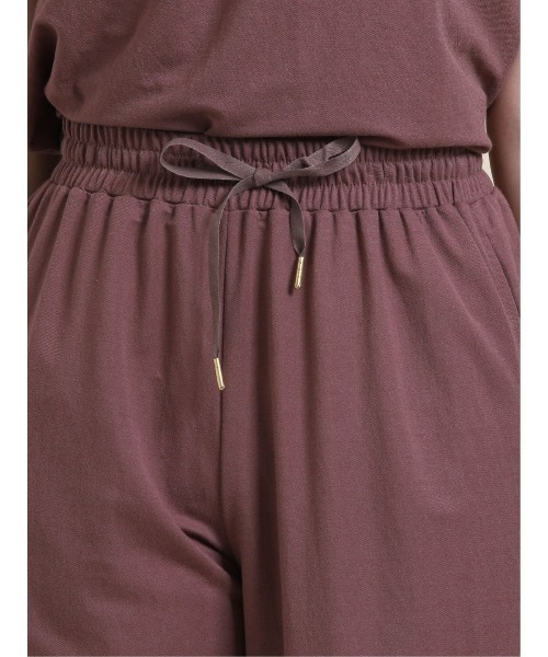 m.f.editorial（エムエフエディトリアル）の「エムエフエディトリアルレディース/m.f.editorial：Women　トレッチ鹿の子 セットアップ ワイドパンツ（セットアップアイテムございます）（その他パンツ・レディース・キャメル/カーキ・FREE）」の16枚目の写真