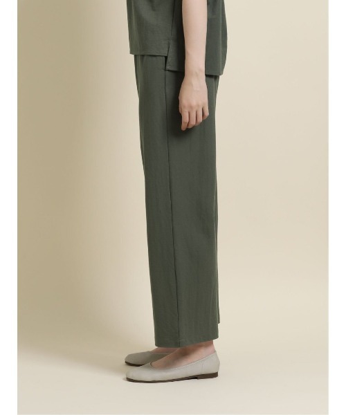 m.f.editorial（エムエフエディトリアル）の「エムエフエディトリアルレディース/m.f.editorial：Women　トレッチ鹿の子 セットアップ ワイドパンツ（セットアップアイテムございます）（その他パンツ・レディース・キャメル/カーキ・FREE）」の6枚目の写真