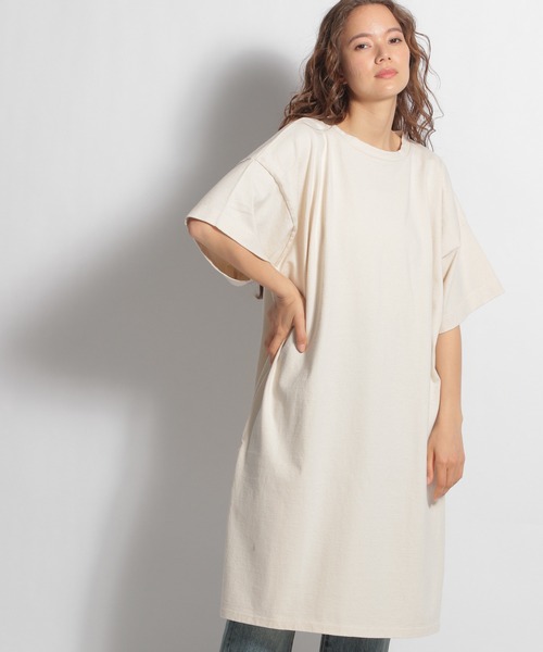 ichi（イチ）の「【ichi(イチ)】ビッグカットソーワンピース（ワンピース・レディース・ブラック/カーキ/ナチュラル・FREE）」の3枚目の写真