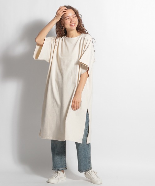 ichi（イチ）の「【ichi(イチ)】ビッグカットソーワンピース（ワンピース・レディース・ブラック/カーキ/ナチュラル・FREE）」の16枚目の写真