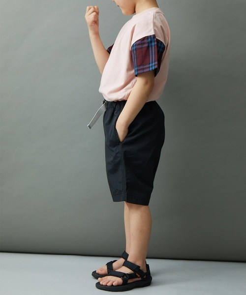 &yam(アンドヤム)の「水陸両用 速乾素材 ベルト付き配色ポケットショートパンツ(その他パンツ・キッズ・グリーン/ブラウン/オレンジ/ブラック/ベージュ・110-120cm/140-150cm/130-140cm/150-160cm/120-130cm)」の7枚目の写真