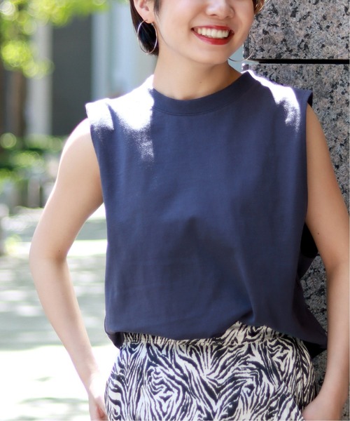 JOINT WORKS(ジョイントワークス)の「J-ヘビーオンスノースリーブTシャツ(Tシャツ/カットソー・レディース・ホワイト/ピンク/スミクロ・FREE)」の1枚目の写真