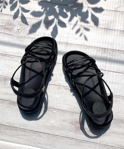 Noubel Voug Relax(ヌーベルヴォーグリラックス)の「厚底コードストラップサンダルm12(サンダル・レディース・ベージュ/ブラック・L/M/LL/S)」の11枚目の写真