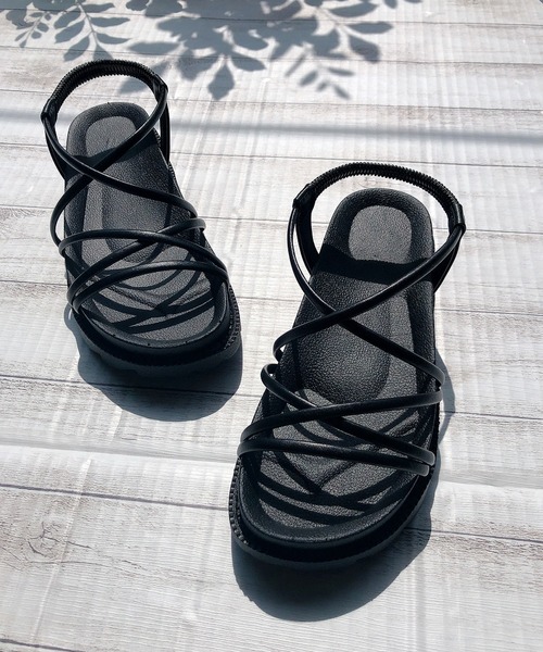 Noubel Voug Relax(ヌーベルヴォーグリラックス)の「厚底コードストラップサンダルm12(サンダル・レディース・ベージュ/ブラック・L/M/LL/S)」の13枚目の写真