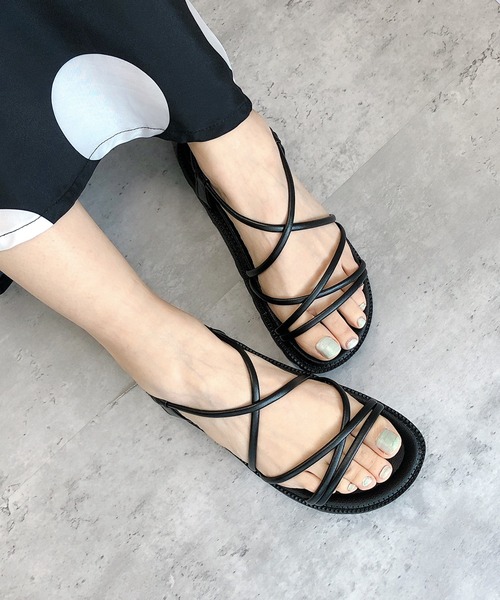 Noubel Voug Relax(ヌーベルヴォーグリラックス)の「厚底コードストラップサンダルm12(サンダル・レディース・ベージュ/ブラック・L/M/LL/S)」の14枚目の写真