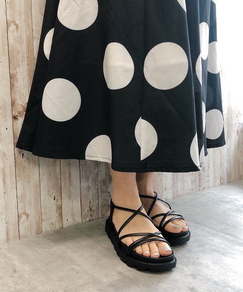 Noubel Voug Relax(ヌーベルヴォーグリラックス)の「厚底コードストラップサンダルm12(サンダル・レディース・ベージュ/ブラック・L/M/LL/S)」の16枚目の写真