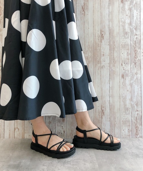 Noubel Voug Relax(ヌーベルヴォーグリラックス)の「厚底コードストラップサンダルm12(サンダル・レディース・ベージュ/ブラック・L/M/LL/S)」の19枚目の写真