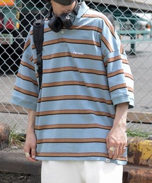 レトロボーダーポロシャツ