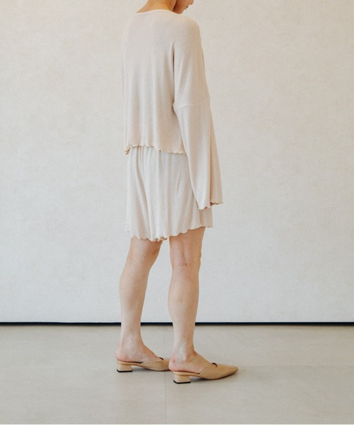 ACCL（エーシーシーエル）の「ヘブンリーウェアトップス（Tシャツ/カットソー・レディース・アイボリー/ブラウン・FREE）」の5枚目の写真