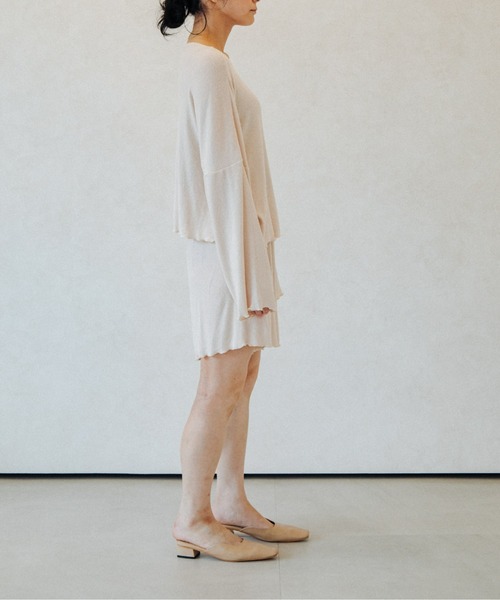 ACCL（エーシーシーエル）の「ヘブンリーウェアトップス（Tシャツ/カットソー・レディース・アイボリー/ブラウン・FREE）」の6枚目の写真