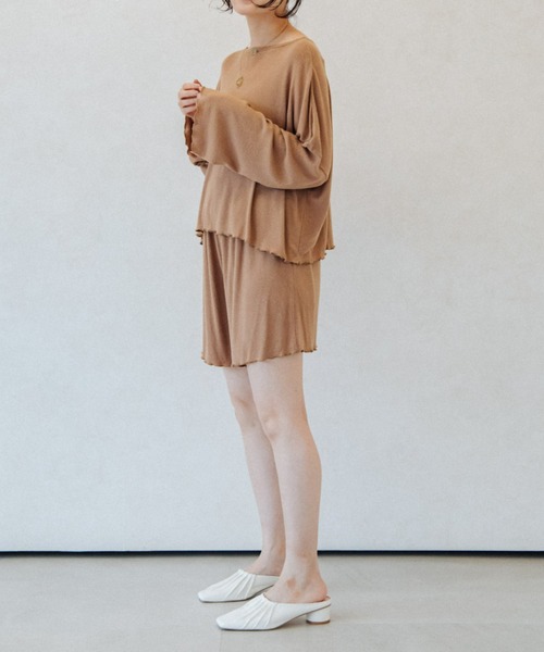 ACCL（エーシーシーエル）の「ヘブンリーウェアトップス（Tシャツ/カットソー・レディース・アイボリー/ブラウン・FREE）」の10枚目の写真