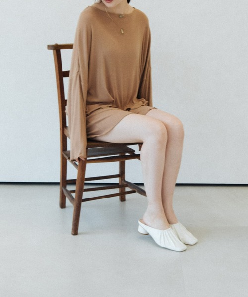 ACCL（エーシーシーエル）の「ヘブンリーウェアトップス（Tシャツ/カットソー・レディース・アイボリー/ブラウン・FREE）」の15枚目の写真