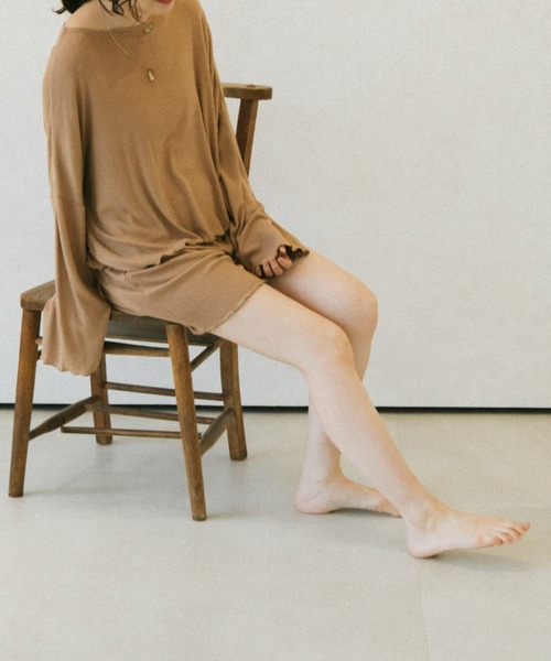 ACCL（エーシーシーエル）の「ヘブンリーウェアトップス（Tシャツ/カットソー・レディース・アイボリー/ブラウン・FREE）」の17枚目の写真