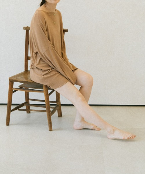 ACCL（エーシーシーエル）の「ヘブンリーウェアトップス（Tシャツ/カットソー・レディース・アイボリー/ブラウン・FREE）」の18枚目の写真