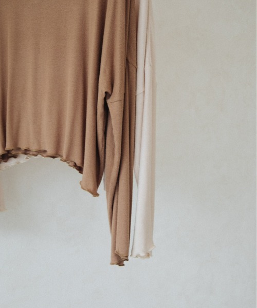 ACCL（エーシーシーエル）の「ヘブンリーウェアトップス（Tシャツ/カットソー・レディース・アイボリー/ブラウン・FREE）」の21枚目の写真