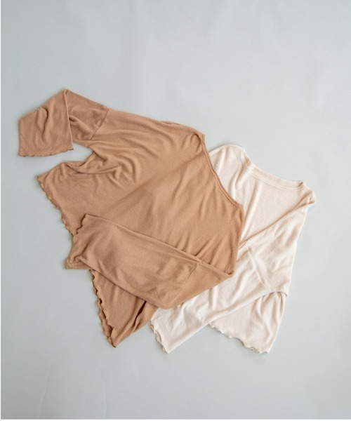 ACCL（エーシーシーエル）の「ヘブンリーウェアトップス（Tシャツ/カットソー・レディース・アイボリー/ブラウン・FREE）」の22枚目の写真