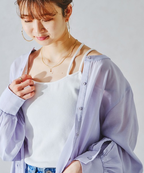 acro（アクロ）の「カップ付きスラントストラップキャミソール/AC1044（キャミソール・レディース・ホワイト/ブラック/パープル・ﾌﾘ-）」の12枚目の写真