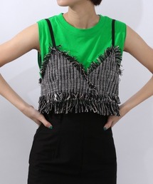 JEANASIS | フリンジミックスカラービスチェ/951740(その他トップス)