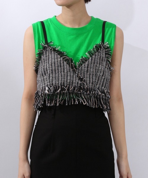 JEANASIS（ジーナシス）の「フリンジミックスカラービスチェ/951740（その他トップス・レディース・ブラック系その他/レッド系その他・FREE）」の5枚目の写真