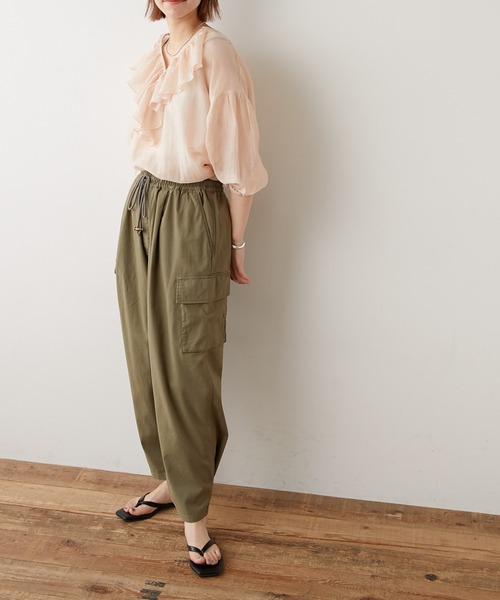 CIAOPANIC TYPY(チャオパニックティピー)の「【ZOZOTOWN限定】フリルシアーブラウス(シャツ/ブラウス・レディース・ブラック/ホワイト/グリーン/ピンク・ONE SIZE)」の17枚目の写真