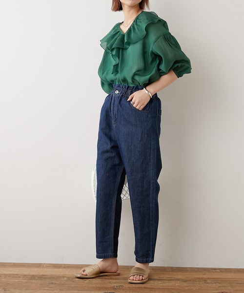 CIAOPANIC TYPY(チャオパニックティピー)の「【ZOZOTOWN限定】フリルシアーブラウス(シャツ/ブラウス・レディース・ブラック/ホワイト/グリーン/ピンク・ONE SIZE)」の10枚目の写真