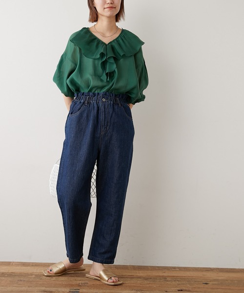 CIAOPANIC TYPY(チャオパニックティピー)の「【ZOZOTOWN限定】フリルシアーブラウス(シャツ/ブラウス・レディース・ブラック/ホワイト/グリーン/ピンク・ONE SIZE)」の11枚目の写真