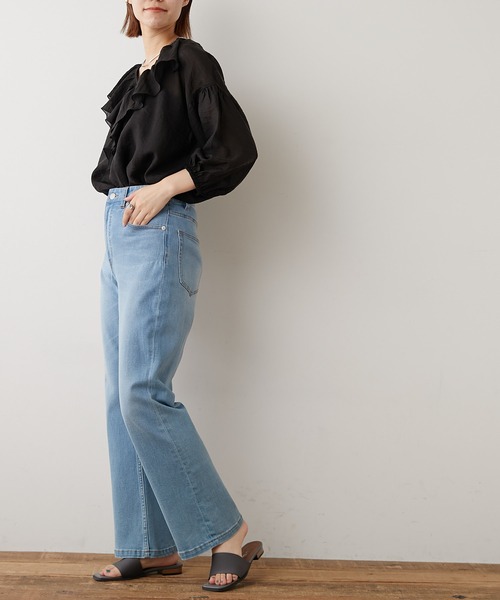 CIAOPANIC TYPY(チャオパニックティピー)の「【ZOZOTOWN限定】フリルシアーブラウス(シャツ/ブラウス・レディース・ブラック/ホワイト/グリーン/ピンク・ONE SIZE)」の6枚目の写真