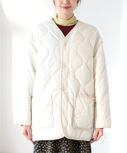 B:MING by BEAMS（ビーミングバイビームス）の「UNIVERSAL OVERALL × B:MING by BEAMS / 別注 キルト ジャケット 21AW（その他アウター・レディース・ホワイト系その他/オリーブ・SMALL/MEDIUM）」の17枚目の写真