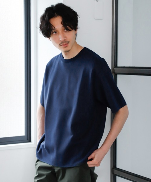GLOBAL WORK（グローバルワーク）の「カノコWフェイスTee/942518（Tシャツ/カットソー・メンズ・ライトグリーン/ブラウン/ライトベージュ/ネイビー・X-LARGE/LARGE/MEDIUM/SMALL）」の4枚目の写真