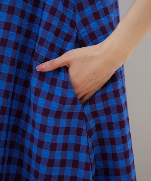 CIAOPANIC TYPY(チャオパニックティピー)の「ギンガムAラインワンピース(ワンピース・レディース・ブルー/グリーン・ONE SIZE)」の22枚目の写真
