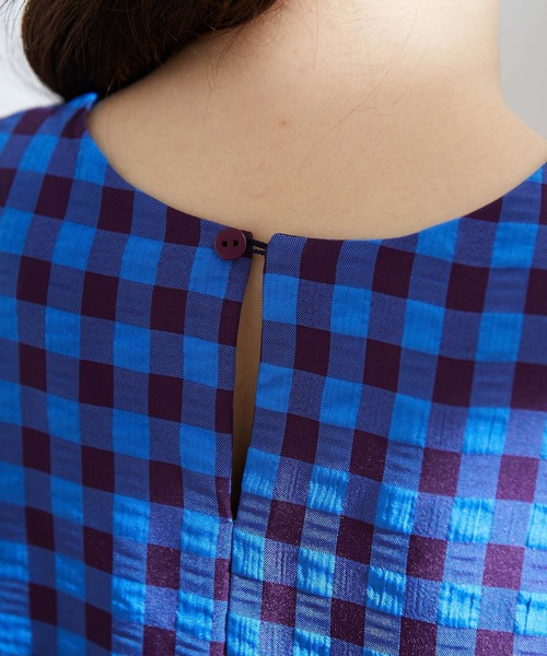 CIAOPANIC TYPY(チャオパニックティピー)の「ギンガムAラインワンピース(ワンピース・レディース・ブルー/グリーン・ONE SIZE)」の19枚目の写真