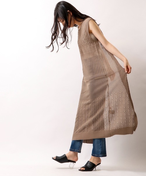 Brownie（ブラウニー）の「Brownie　BACK重ねベストワンピース（ワンピース・レディース・ベージュ/ライトグレー/モカ・FREE）」の16枚目の写真