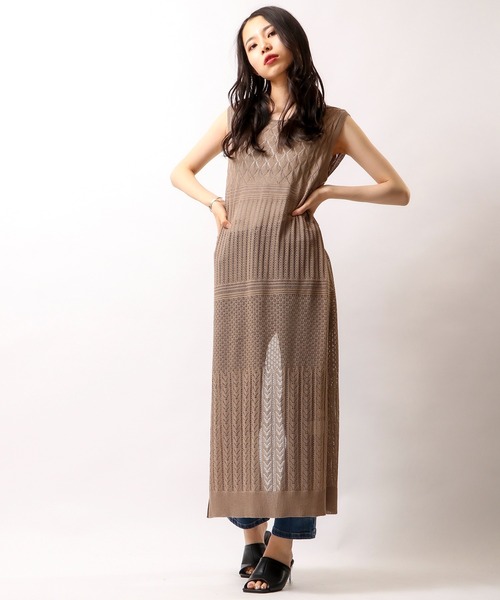 Brownie（ブラウニー）の「Brownie　BACK重ねベストワンピース（ワンピース・レディース・ベージュ/ライトグレー/モカ・FREE）」の19枚目の写真