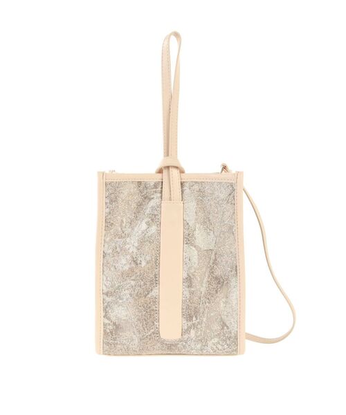 MERCURYDUO(マーキュリーデュオ)の「ジャカード2WAYミニポシェット(ハンドバッグ・レディース・ベージュ/ブラウン・FREE)」の2枚目の写真