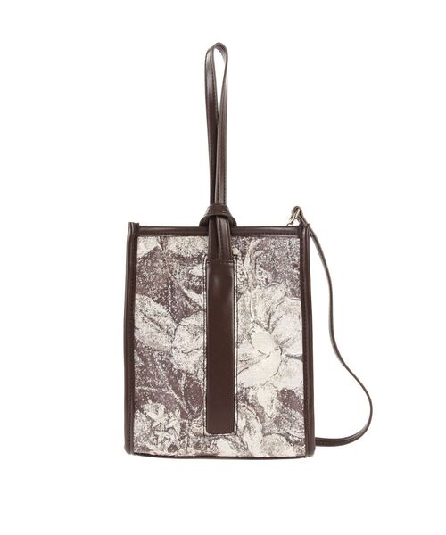 MERCURYDUO(マーキュリーデュオ)の「ジャカード2WAYミニポシェット(ハンドバッグ・レディース・ベージュ/ブラウン・FREE)」の1枚目の写真