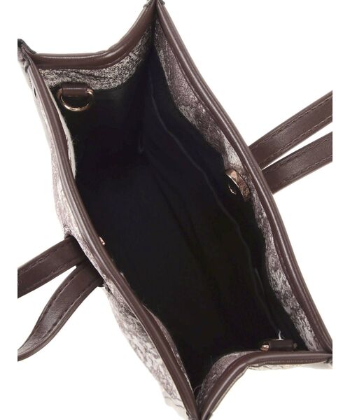 MERCURYDUO(マーキュリーデュオ)の「ジャカード2WAYミニポシェット(ハンドバッグ・レディース・ベージュ/ブラウン・FREE)」の3枚目の写真