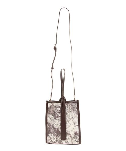 MERCURYDUO(マーキュリーデュオ)の「ジャカード2WAYミニポシェット(ハンドバッグ・レディース・ベージュ/ブラウン・FREE)」の6枚目の写真