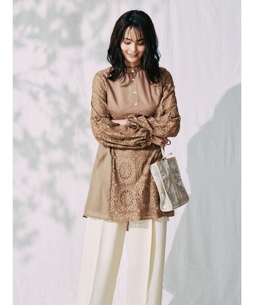 MERCURYDUO(マーキュリーデュオ)の「ジャカード2WAYミニポシェット(ハンドバッグ・レディース・ベージュ/ブラウン・FREE)」の18枚目の写真