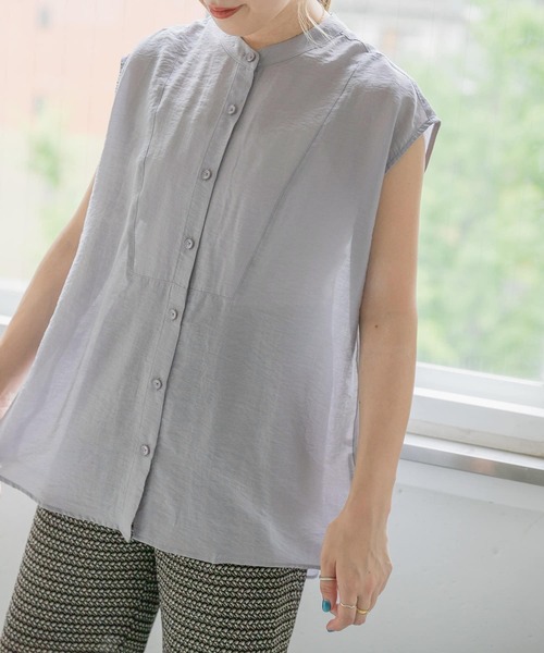 ITEMS URBANRESEARCH(アイテムズ アーバンリサーチ)の「バックリボンシアーブラウス(シャツ/ブラウス・レディース・グレー系その他/オフホワイト/チャコールグレー/ベージュ・FREE)」の5枚目の写真