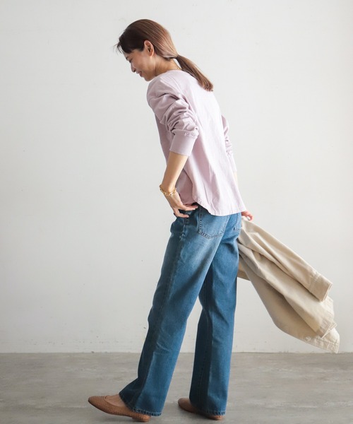 NOMBRE IMPAIR（ノンブルアンペール）の「CAT PT ロンTEE（Tシャツ/カットソー・レディース・ホワイト/パープル/ブラウン・FREE）」の5枚目の写真