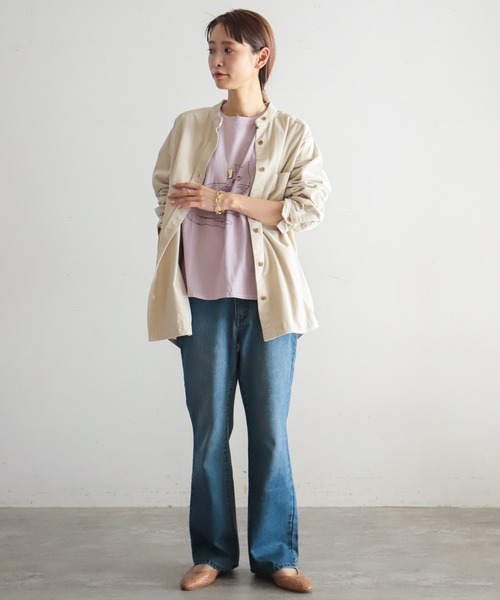 NOMBRE IMPAIR（ノンブルアンペール）の「CAT PT ロンTEE（Tシャツ/カットソー・レディース・ホワイト/パープル/ブラウン・FREE）」の8枚目の写真