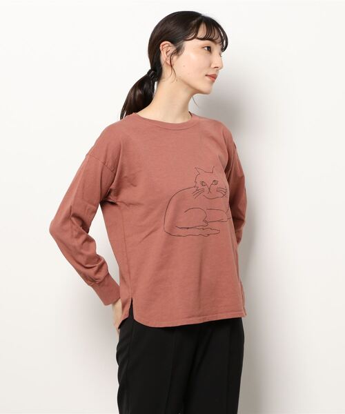 NOMBRE IMPAIR（ノンブルアンペール）の「CAT PT ロンTEE（Tシャツ/カットソー・レディース・ホワイト/パープル/ブラウン・FREE）」の18枚目の写真