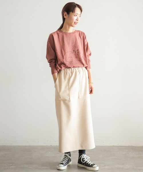 NOMBRE IMPAIR（ノンブルアンペール）の「CAT PT ロンTEE（Tシャツ/カットソー・レディース・ホワイト/パープル/ブラウン・FREE）」の10枚目の写真