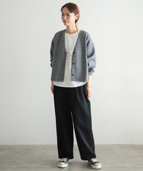 NOMBRE IMPAIR（ノンブルアンペール）の「CAT PT ロンTEE（Tシャツ/カットソー・レディース・ホワイト/パープル/ブラウン・FREE）」の12枚目の写真